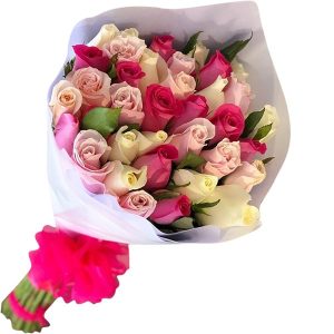 Ramo de rosas en degrade
